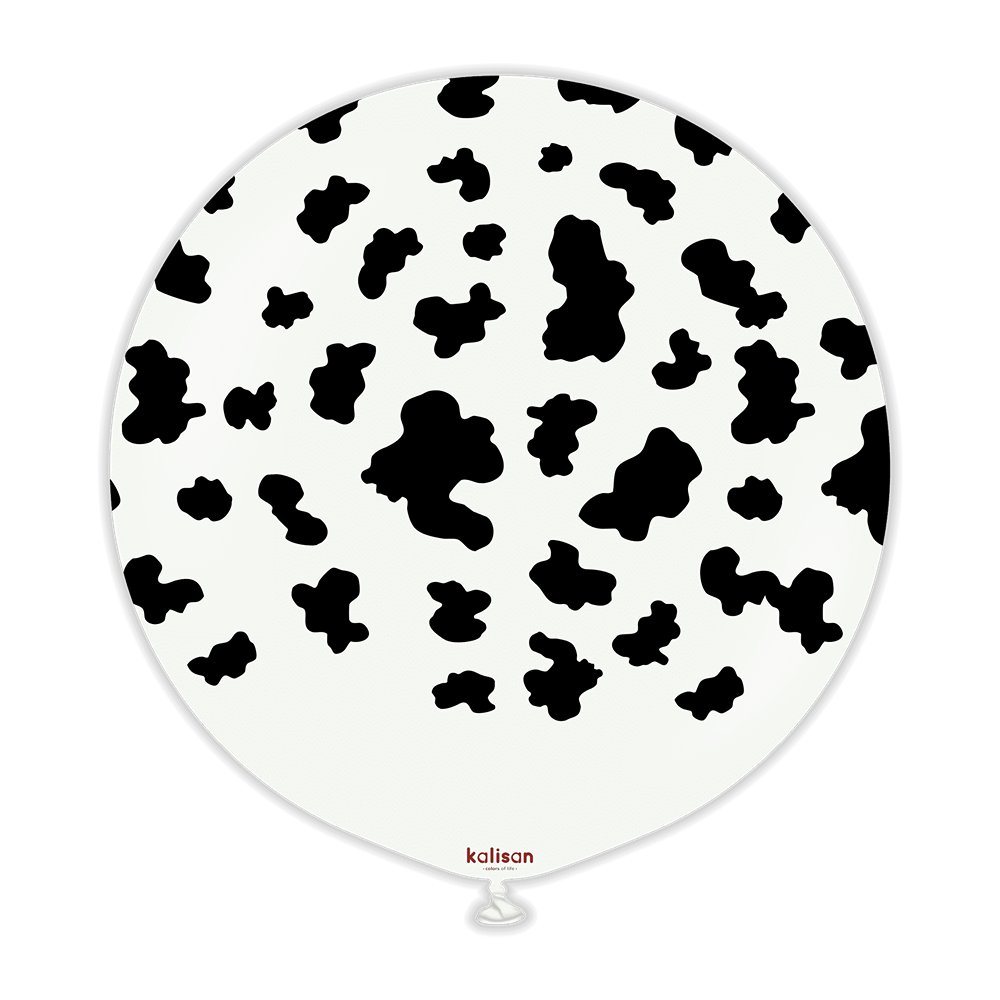 Kalisan - Safari Cow White Black Print - 24" - 22454797