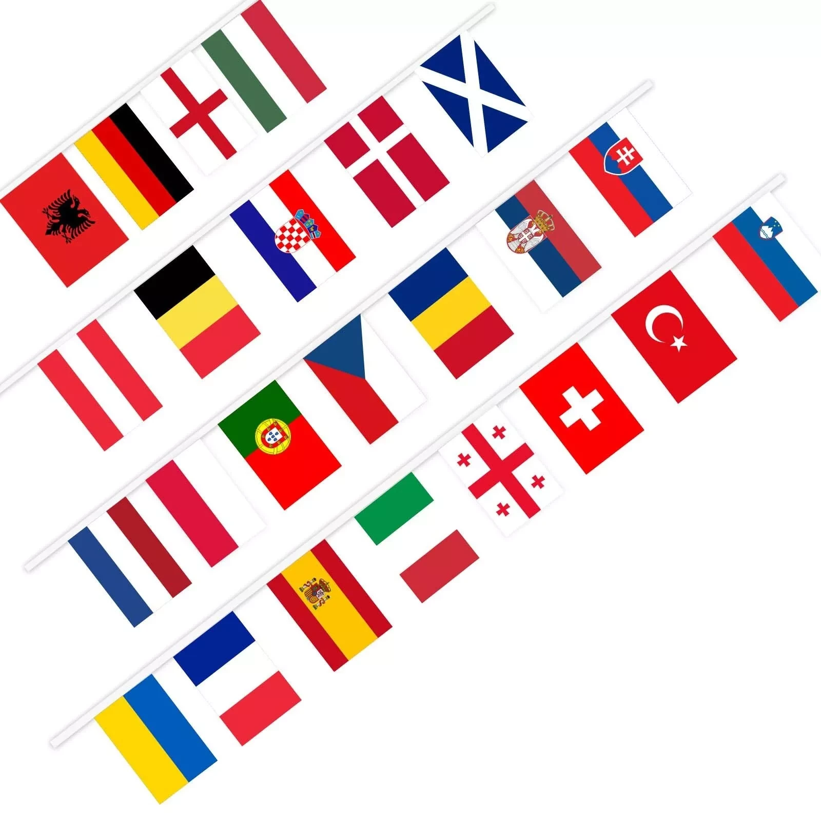 European Football Bunting Flags 24 flags -112170