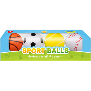 Gem - Sports Balls - 4pk - TOY-7856/OB