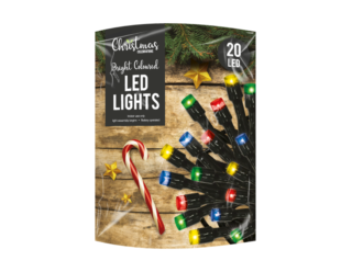 Multi Coloured LED Christmas String Lights - 20 LEDs