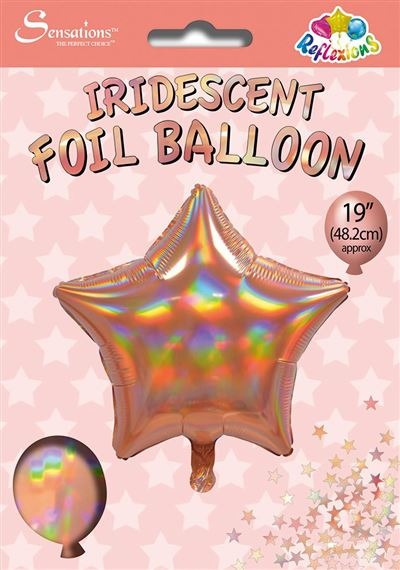Sensations -Star Balloon Iridescent Rose Gold 19'' - BLRF-STSC19/03 - Image 2