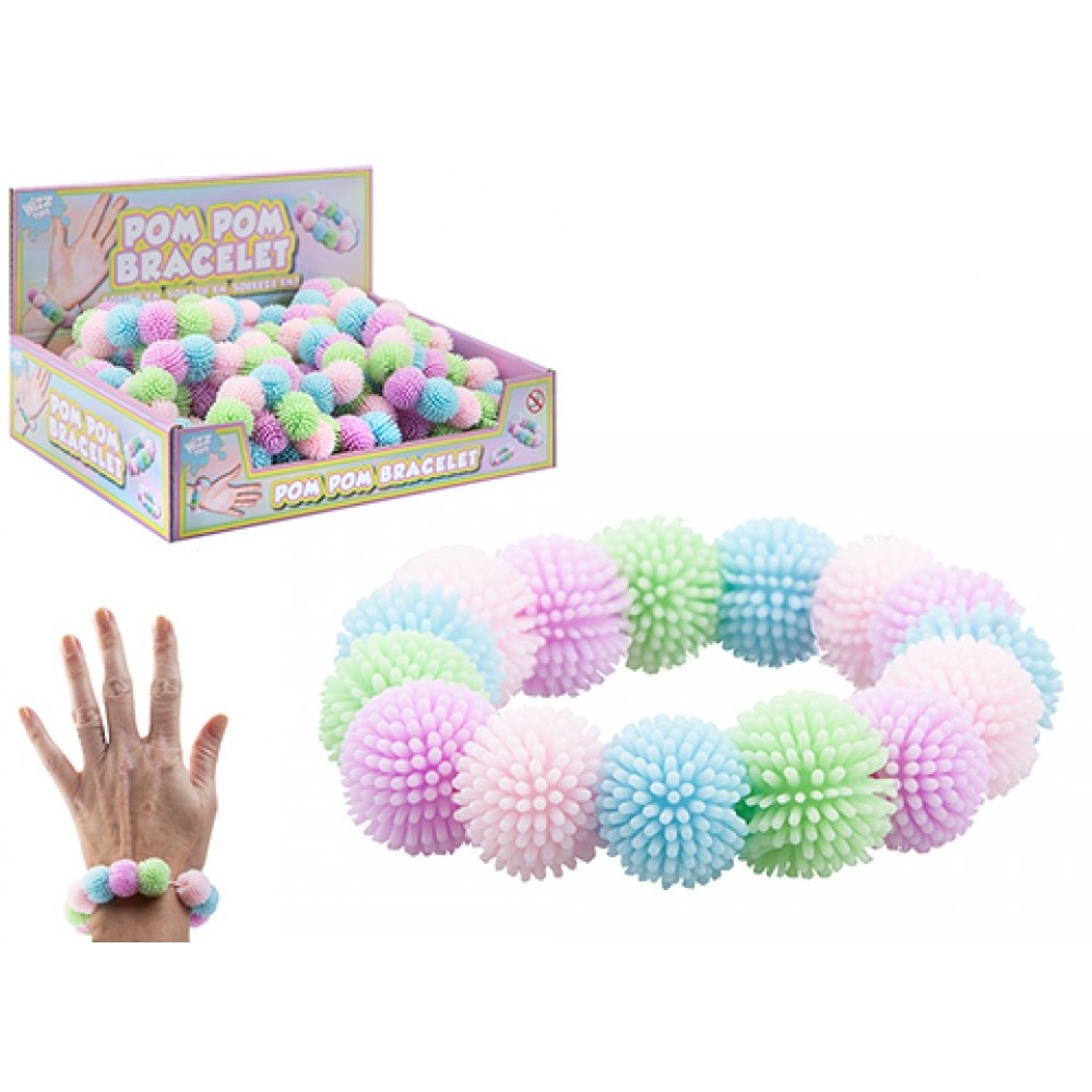 PASTEL POM POM BRACELET 7CM - 543466