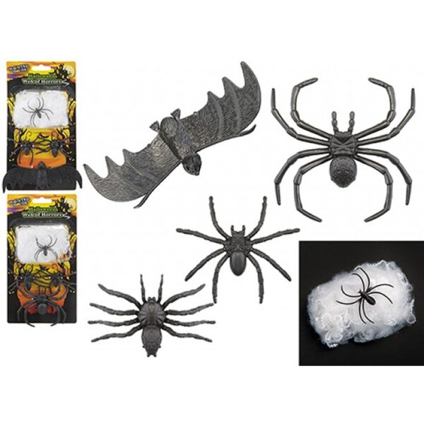PMS - SPIDER AND BATS WITH WEB - 2 DESIGNS -976022*