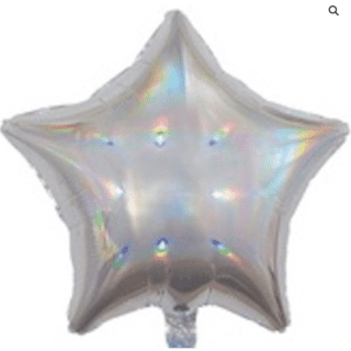 Sensations - 19″ STAR Plain Iridescent Silver - BLRF-STSC19/02