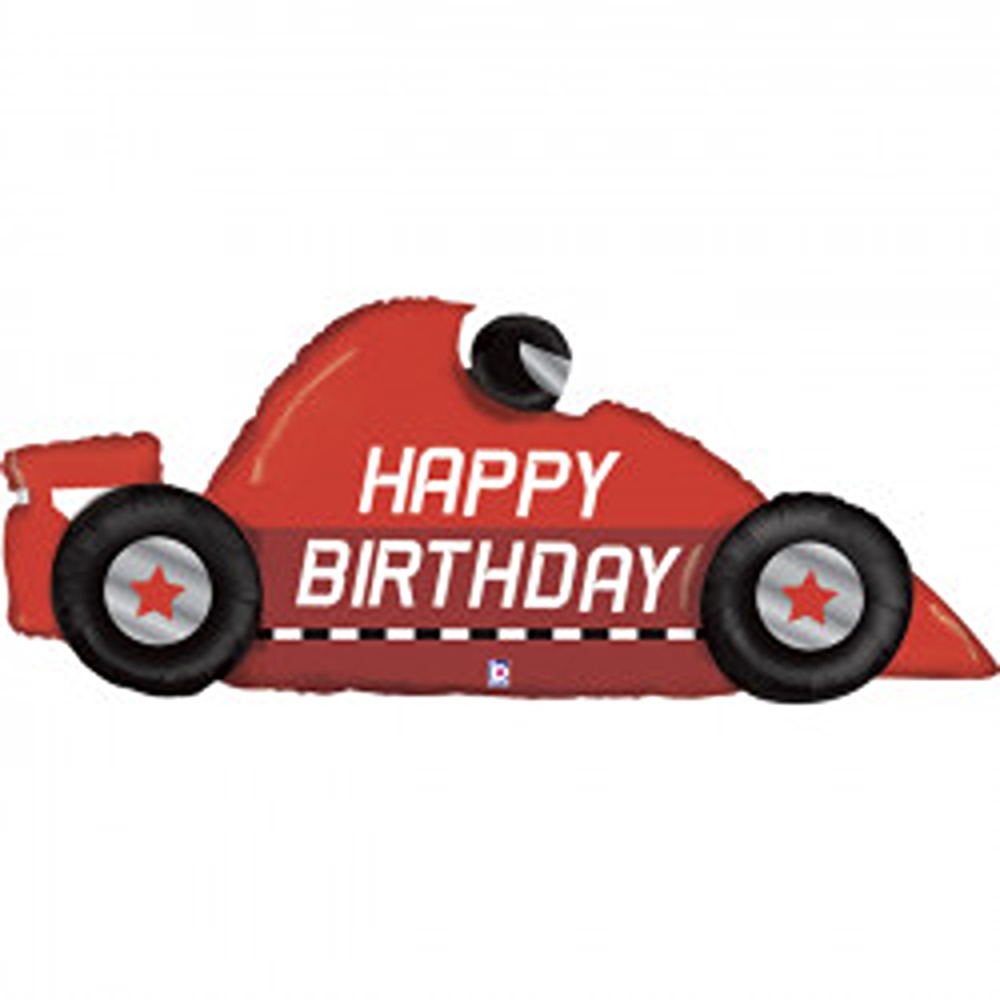 RACE CAR HAPPY BIRTHDAY GRABO SHAPE 56" - 25121-P