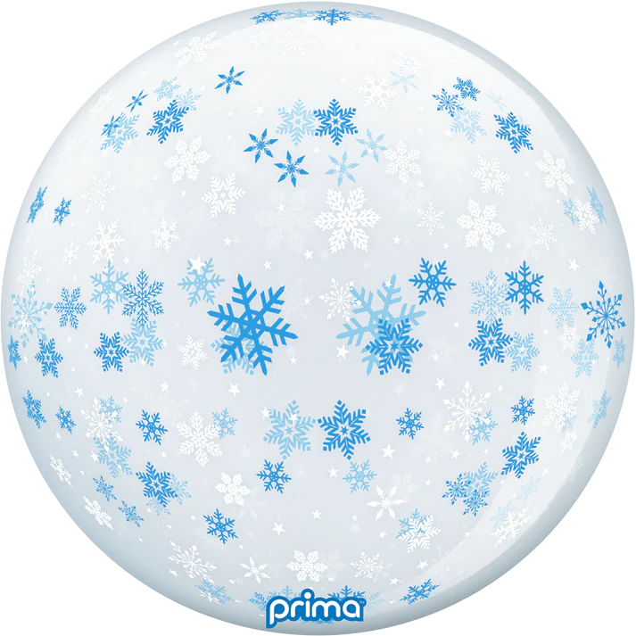 Prima - 20” Blue & White Snowflakes Sphere - PS-BWSN-22-50-1