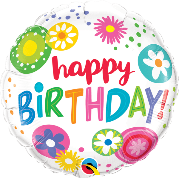 18"  ROUND 01CT - BDAY FLORAL CIRCLES