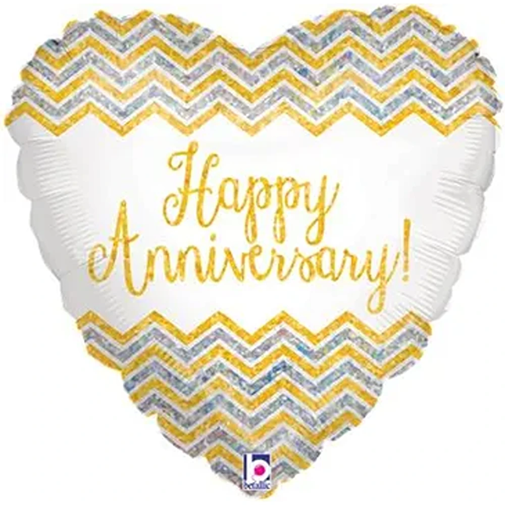 Betallic - 18'' - Chevron Anniversary Holographic - 36164P