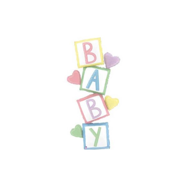 Grabo 63" Special Delivery Baby Blocks Shape Packaged