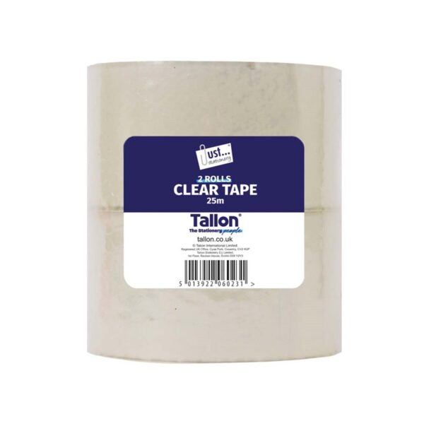 2 by 25m Rolls by 48mm Clear Tape