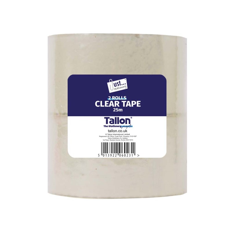 2 by 25m Rolls by 48mm Clear Tape
