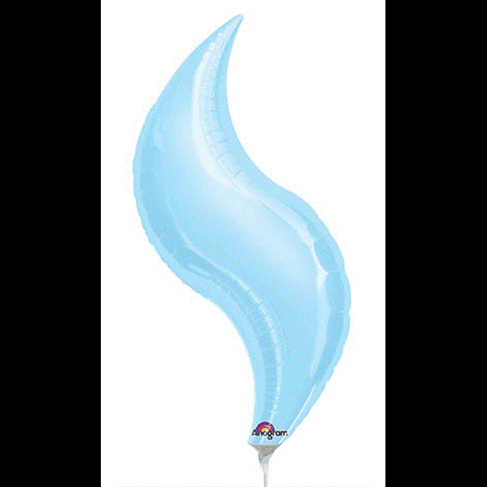 1CT - 28"Airfill Only Mini Pastel Blue Curve Balloon - 16355-99