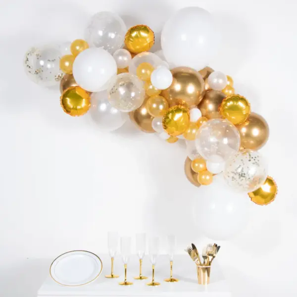 Gold & White DIY Garland Balloon Kits - 9910293