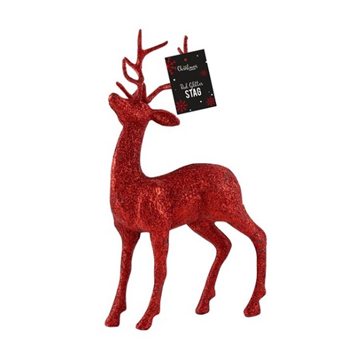 Red Glittered Stag - 9531