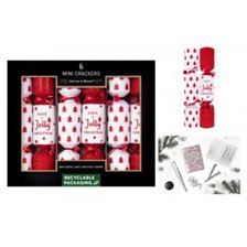 Harvey & Mason 6 Mini Red Jolly 8.5" Crackers -XM6581