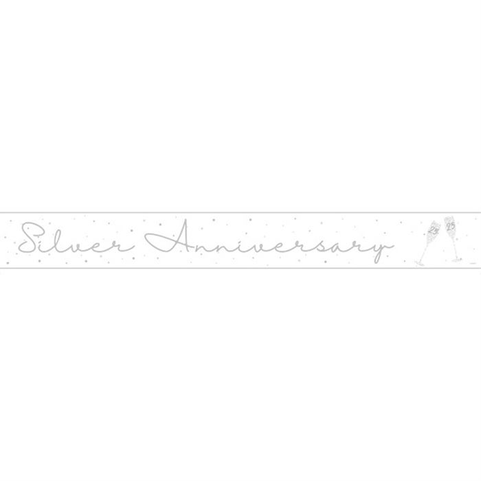 Unique - Happy 25th Anniversary Foil Banner, 9 ft - 85950