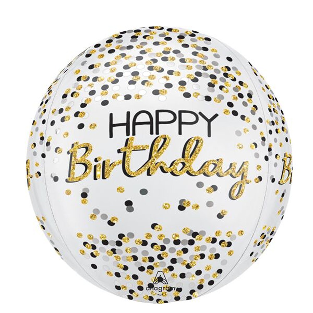 Anagram - Black Silver Gold Birthday Orb -4621701