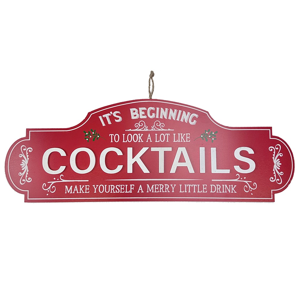 Davies Products - 71X25.5CM COCKTAILS MDF SIGN - 60037*