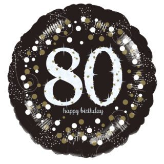 Amscan Sparkling Celebration 80th Birthday Standard Foil Balloons S40 - 9916506