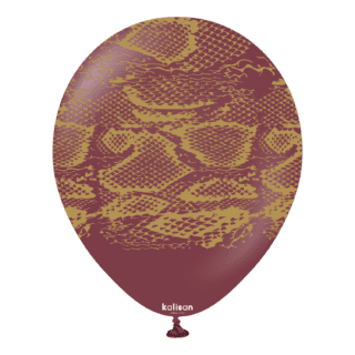 Safari Snake N - Burgundy(Print Color: Gold) - 25CT