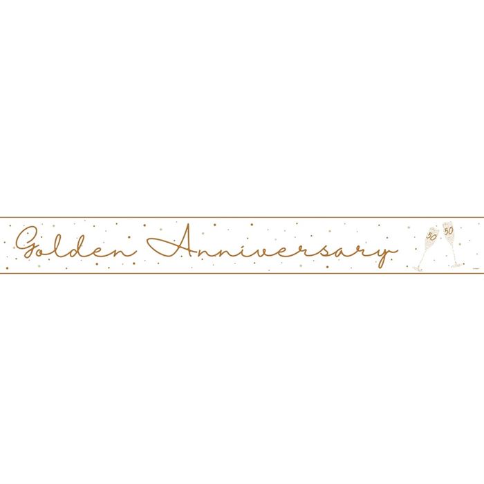 Unique - Happy 50th Anniversary Banner - 9ft - 85952