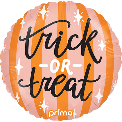 Prima - 18" Round Trick-or-Treat Peach and Orange Stripes - PF-0003-18-50-1 *