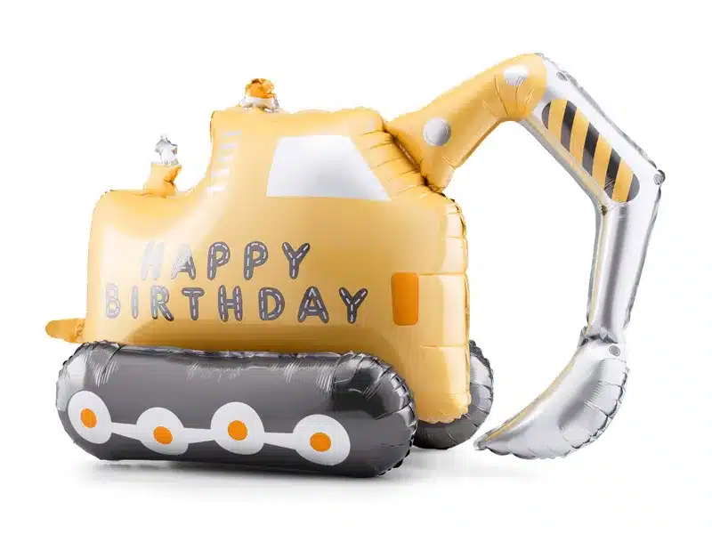 Party Deco - Foil balloon Excavator Digger, 76.5x49 cm - FB237