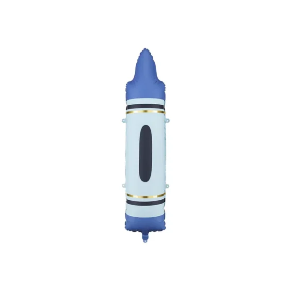 Crayons foil balloons, blue, 23x104 cm - FB239-001