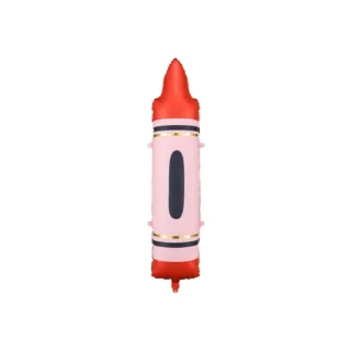 Crayons foil balloons, Red, 23x104 cm - FB239-007