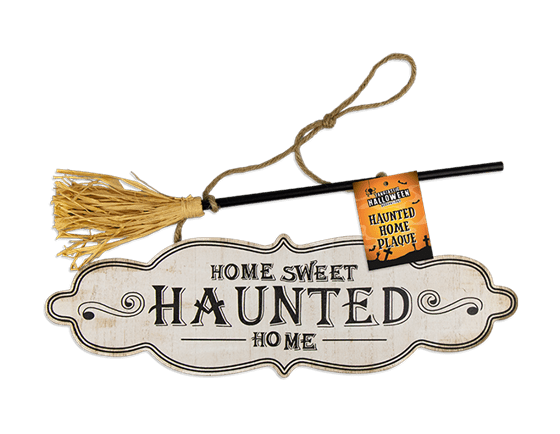 Halloween Haunted Home Plaque - HAL5429OB*