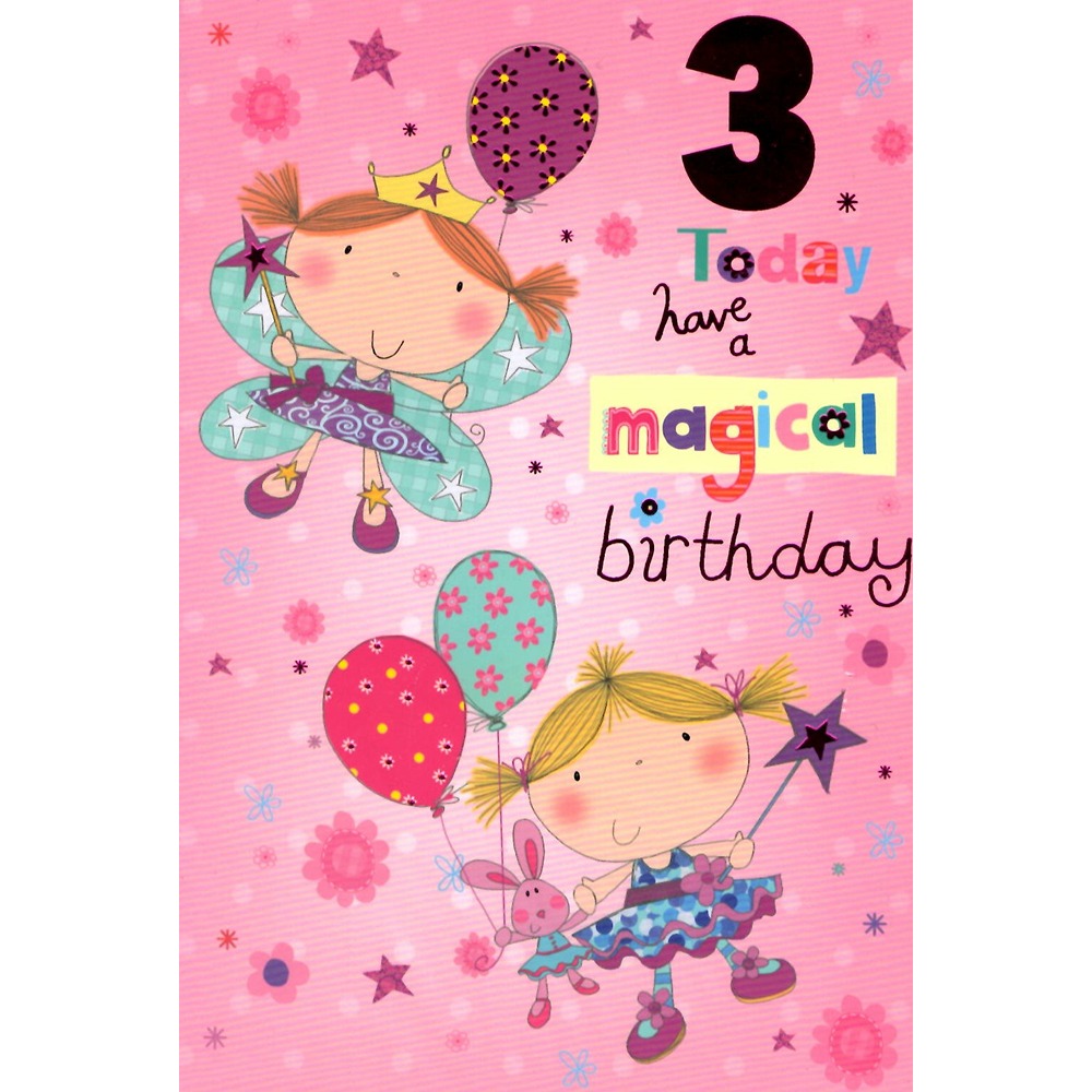 Greetings - Age 3 Female Magical - Code 50 - 6pk - 50JA109