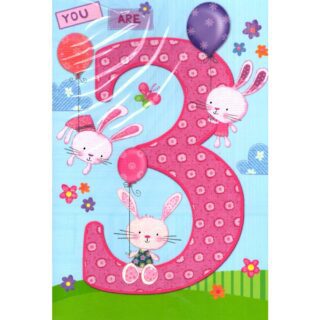Greetings - Age 3 Female Rabbits - Code 50 - 6pk - 50JA108