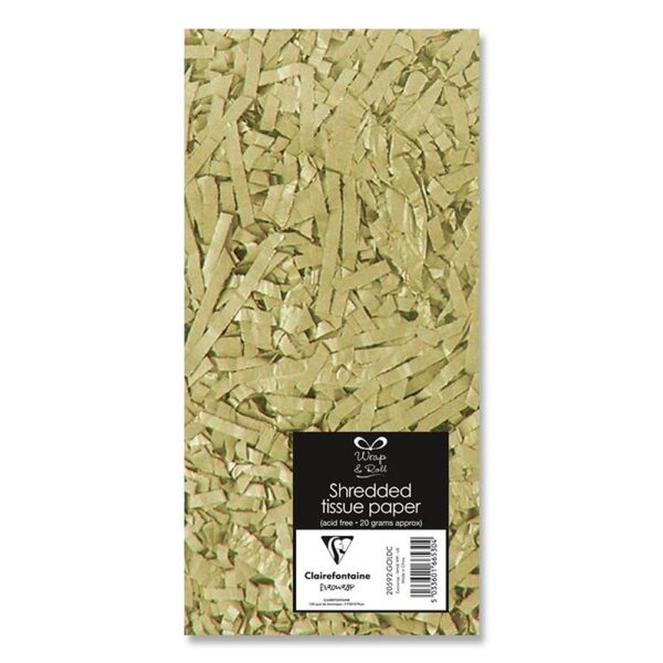 Eurowrap - Gold Shredded Tissue Paper - 20g - 20592-GOLDC