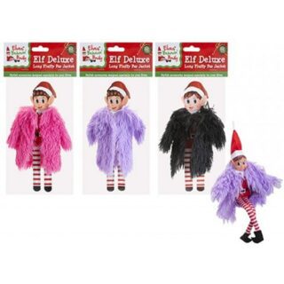 Elves Behavin Badly Long Fluffy Fur Jacket Assorted - 500157