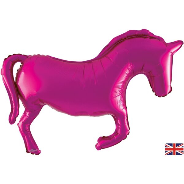 Oaktree Shape 35inch Horse Solid Colour Pink Metallic Packaged - 614062