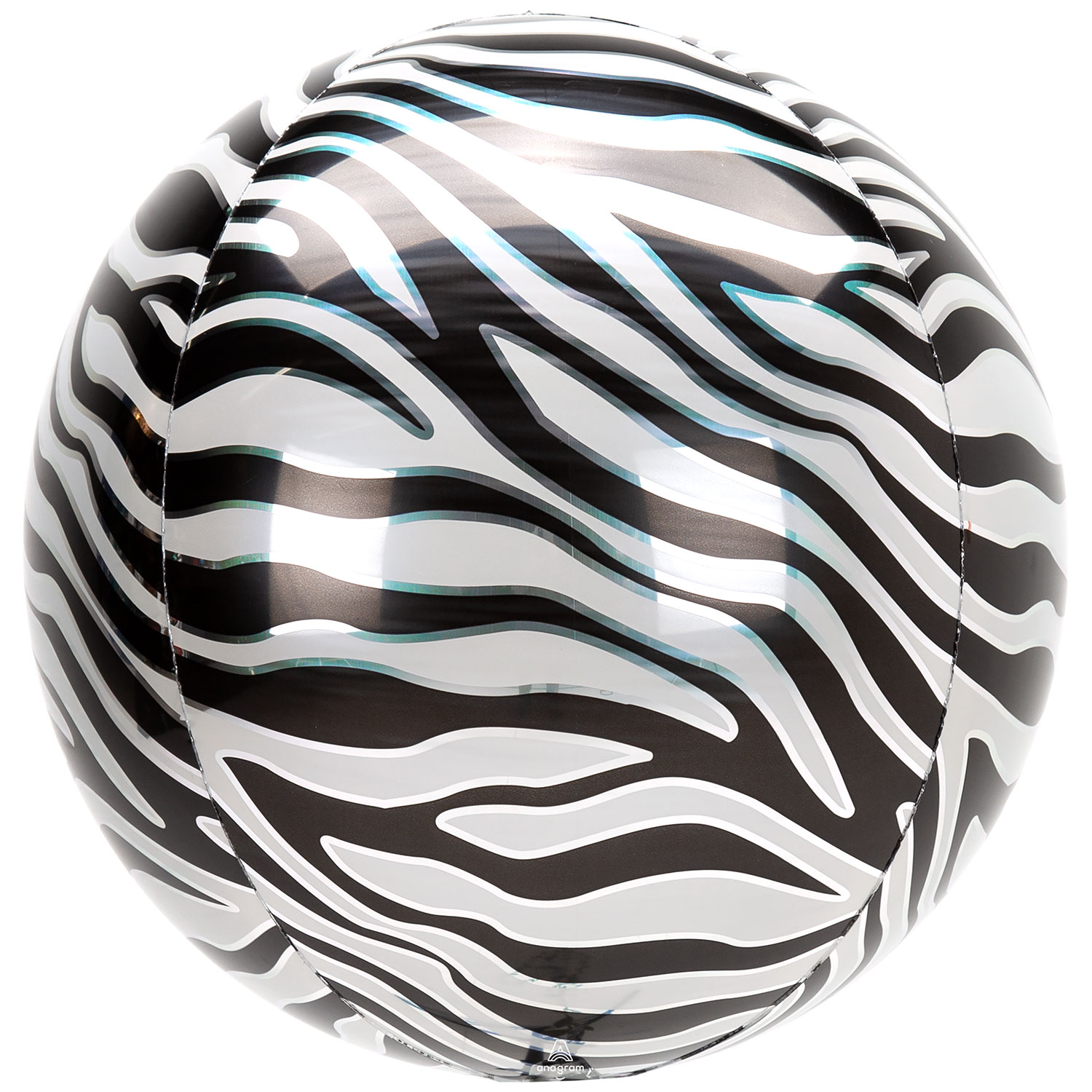 Anagram Animalz Zebra Print Orbz Foil Balloons G20