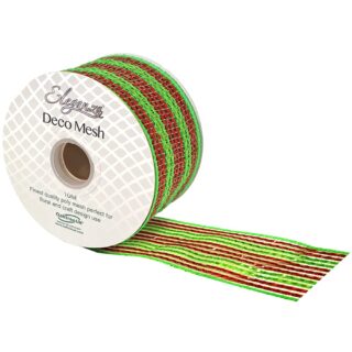 Deco Mesh Metallic Stripe 63mm x 10m Pattern No.277 - 639966
