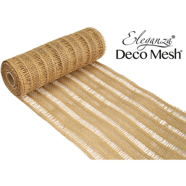 Deco Mesh Burlap Stripe 25cm x 4.57m Natural - 651586