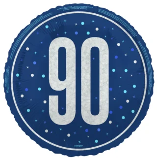 Unique - 18" GLITZ Blue 90 Prism Foil Balloon, Round - 88094*