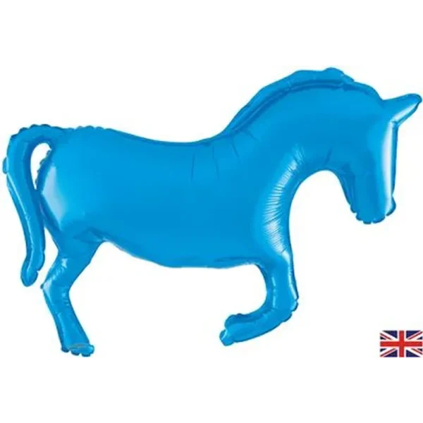 Oaktree Shape 35inch Horse Solid Colour Blue Metallic Packaged - 614079