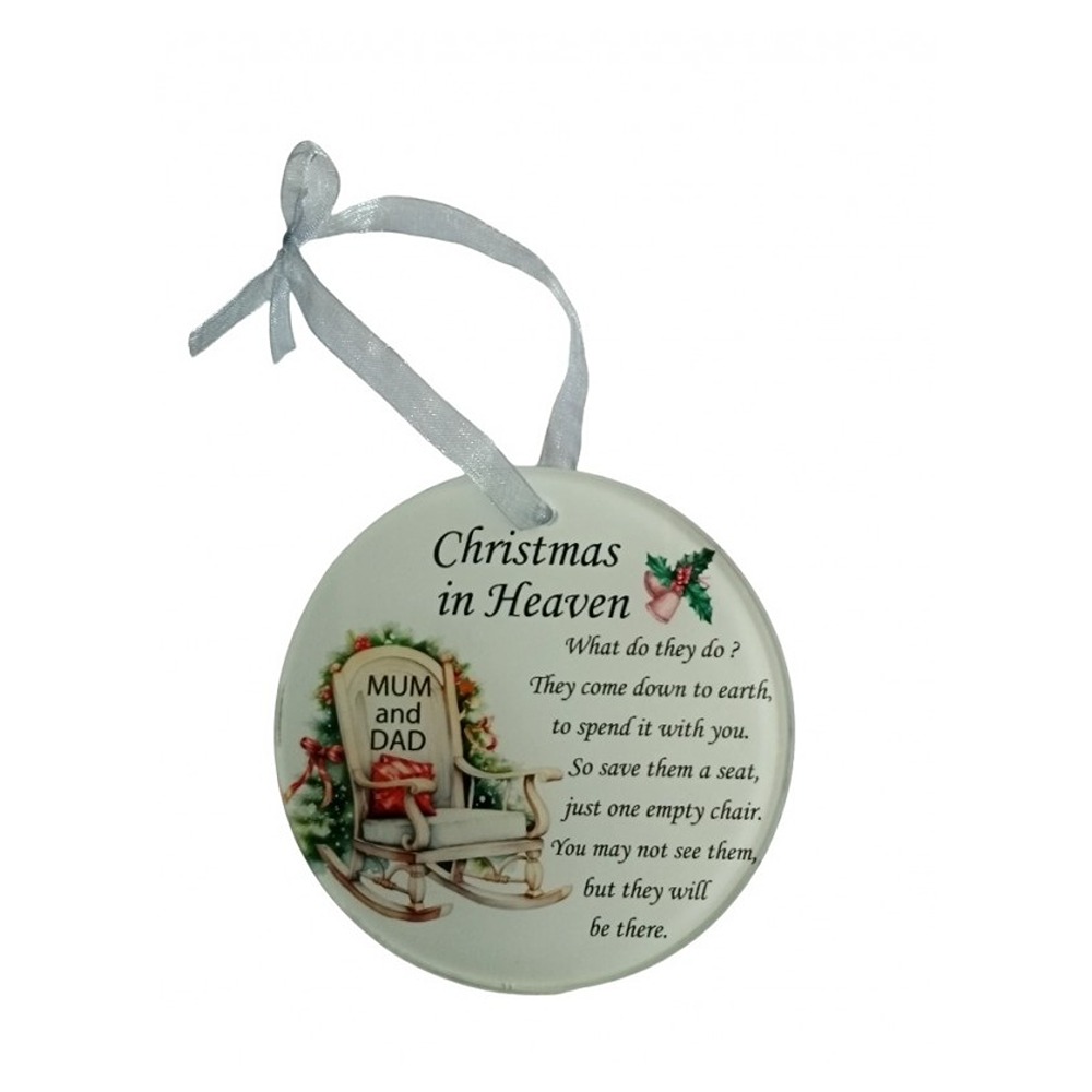 David Fischhoff - Mum & Dad Christmas In Heaven Tree Hanger - 0.9cm - DF20030-F*