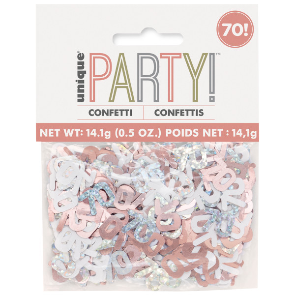 Unique - GLITZ 70 Rose Gold Foil Confetti, 14g - 81977