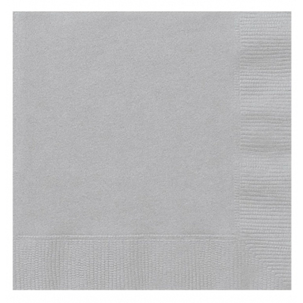 Unique - Silver Luncheon Napkins - 20pk - 91262