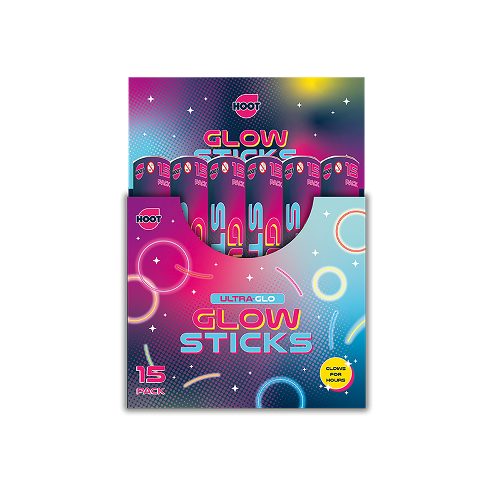Glow Sticks 15pk PDQ - TOY-6195
