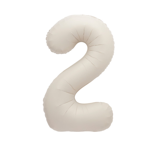 Unique 34" Matte Nude Number 2 S haped Foil Balloon - 19652*