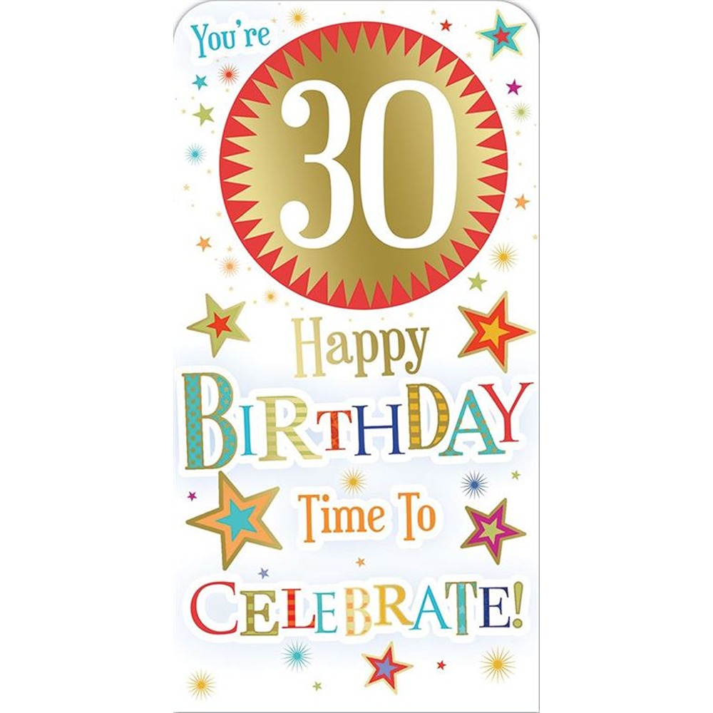 Sensations - 30th Birthday Money Wallet - 12pk - MWL12A/04