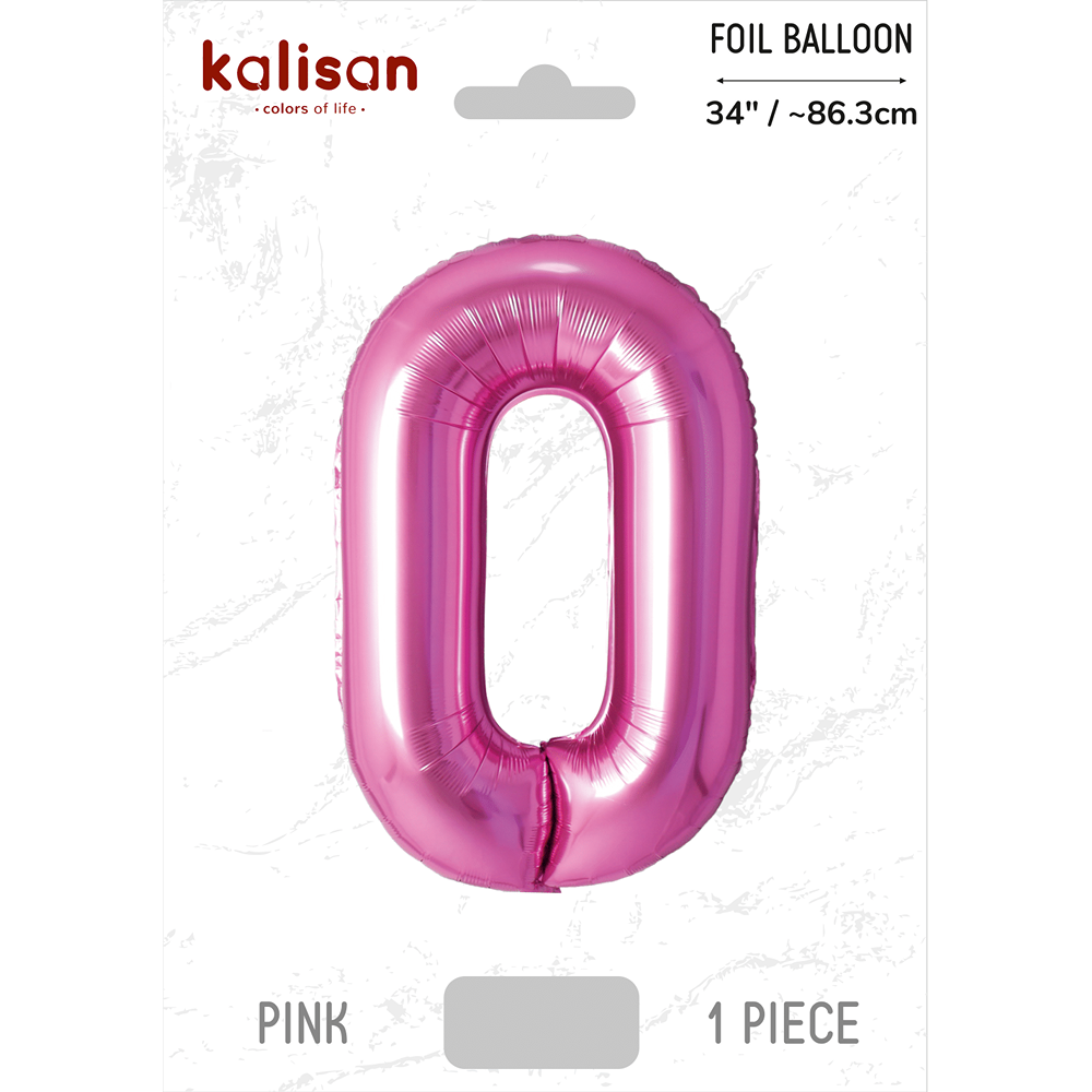 Kalisan - Pink - 34inch Foil Number 0 - 170034051 *