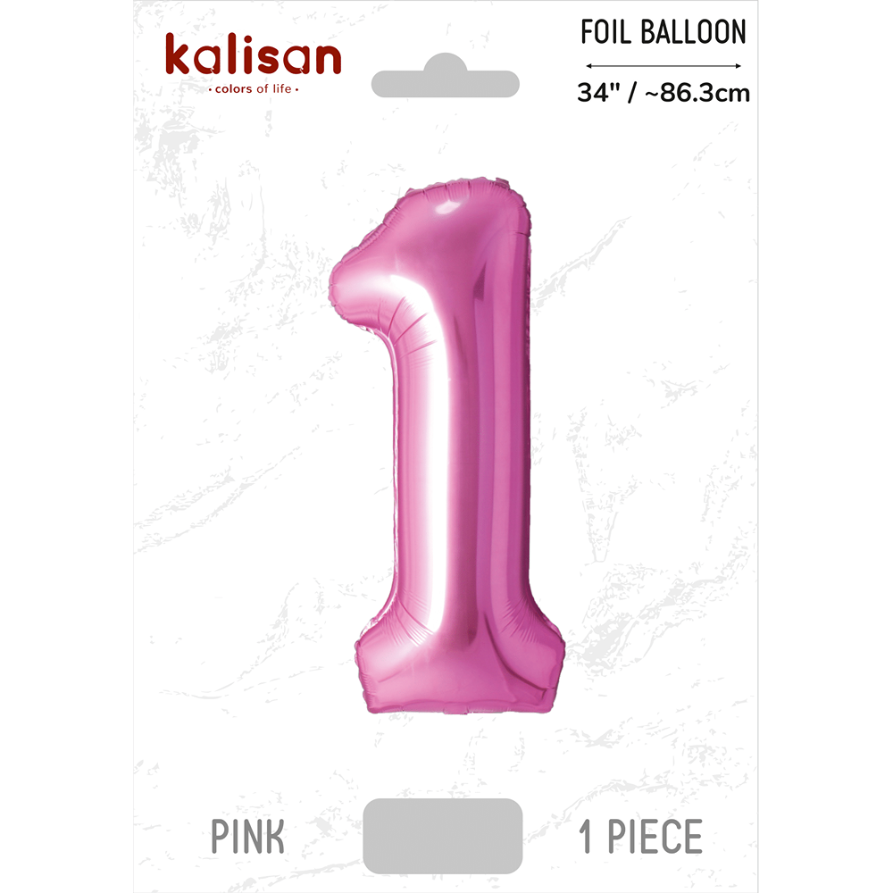 Kalisan - Pink - 34inch Foil Number 1 - 170134051 *