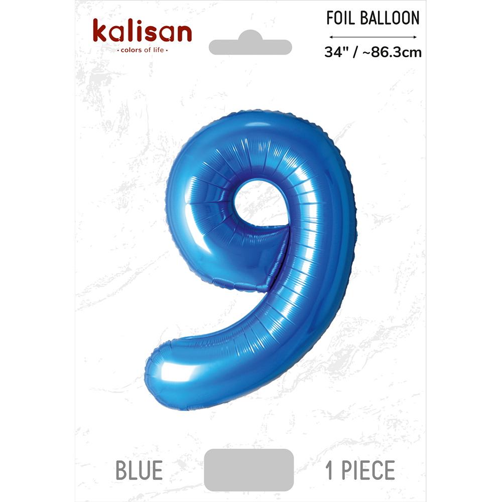 Kalisan - Blue - 34inch Foil Number 9 - 170934041 *