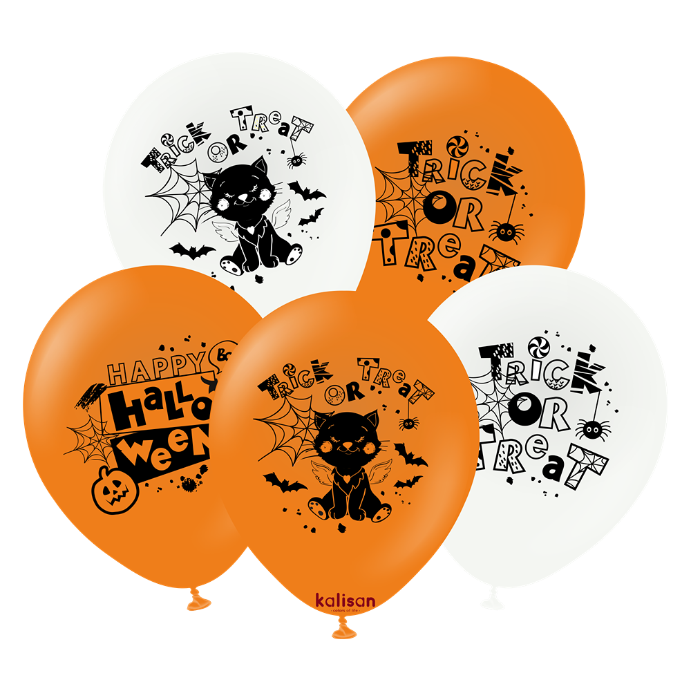 Kalisan Happy Halloween Trick or Treat White/ Orange- 21253903